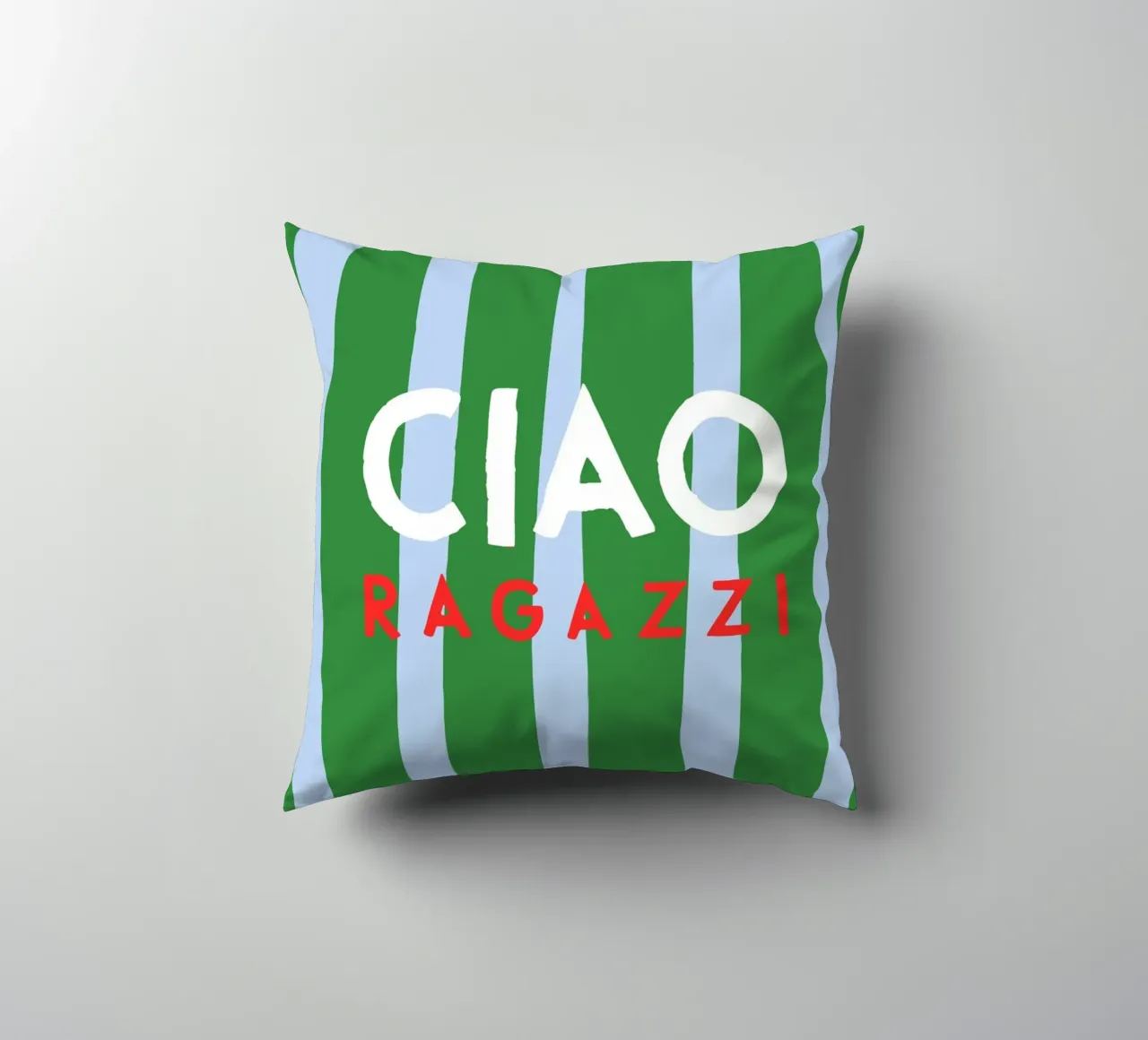 Ciao Ragazzi cuscino da Attaboy Dsgn