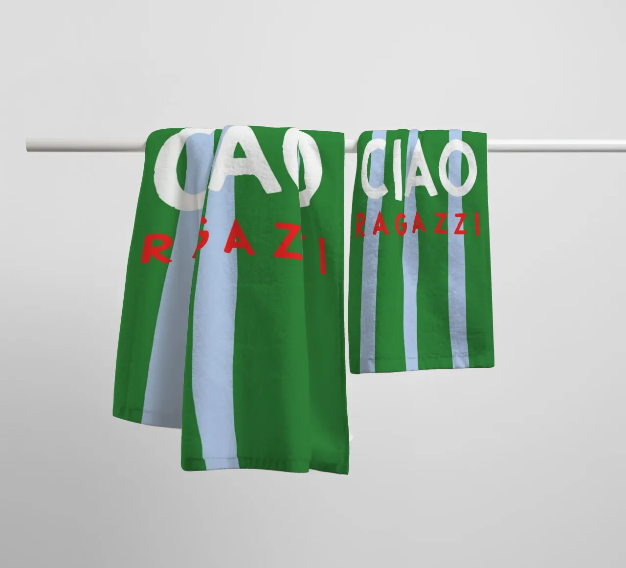 Ciao Ragazzi asciugamano da bagno da Attaboy Dsgn