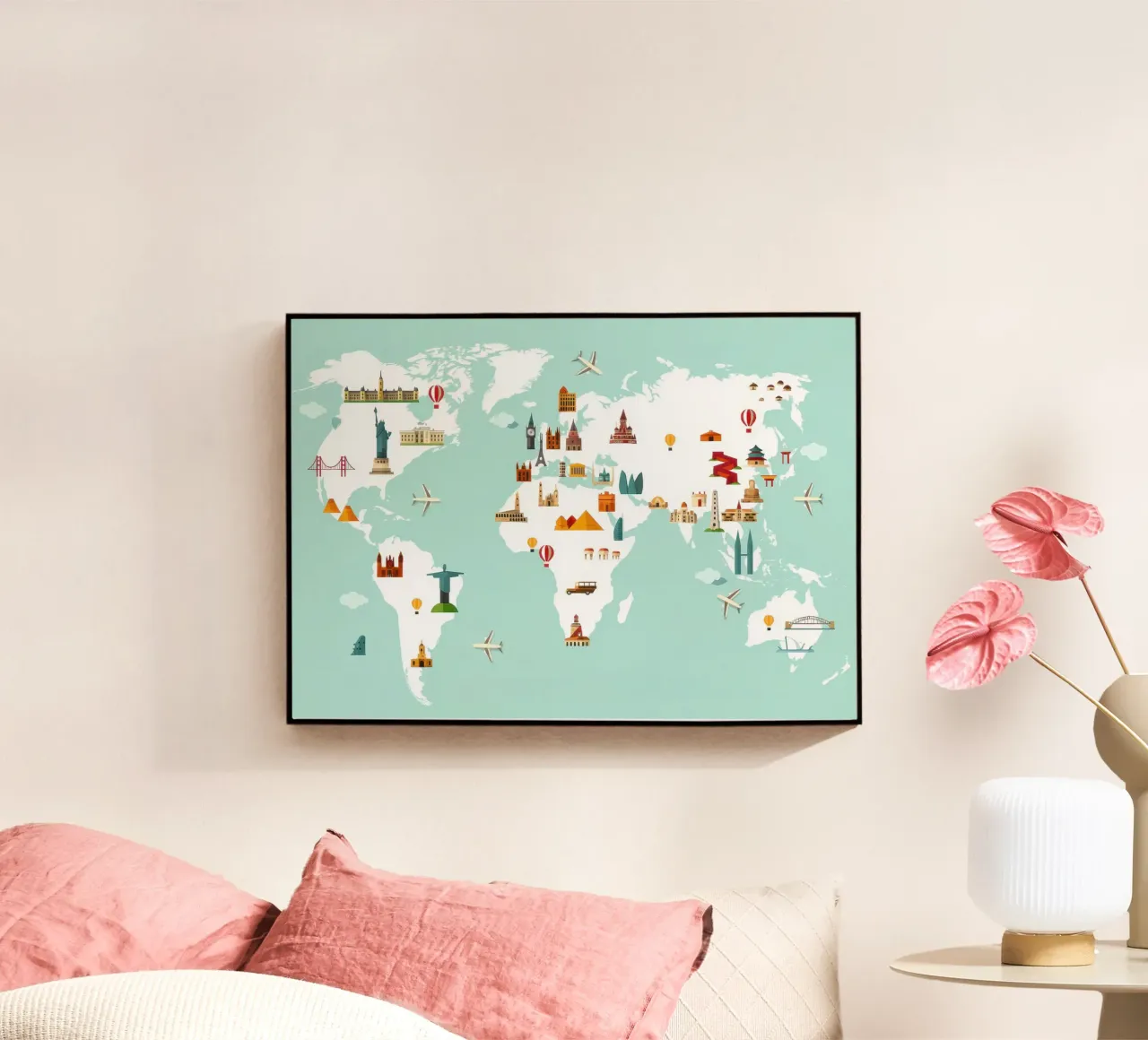 World Map of Wonders plexiglass da Attaboy Dsgn