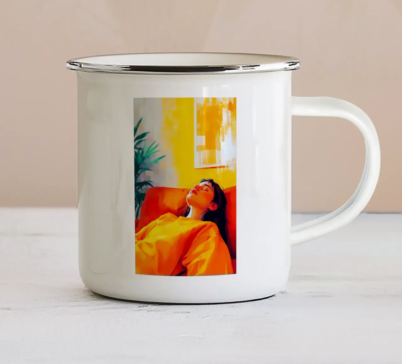 Rilassarsi tazza in smalto da Justyna Jaszke JBJart