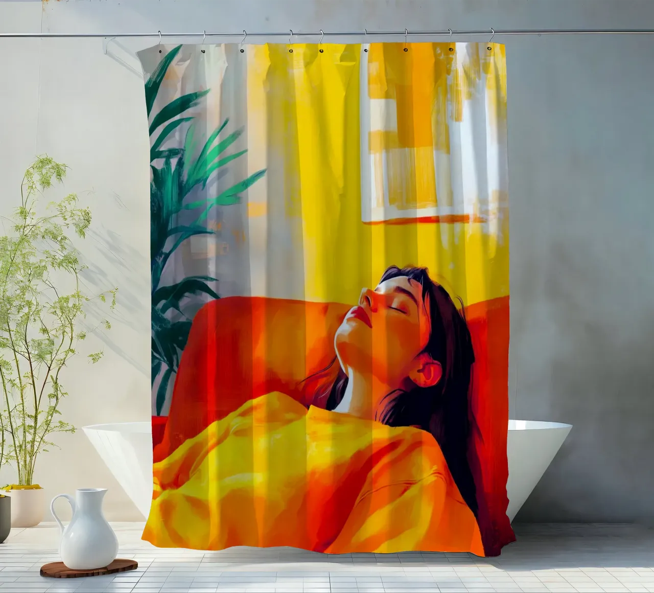 Chill out shower curtain by Justyna Jaszke JBJart