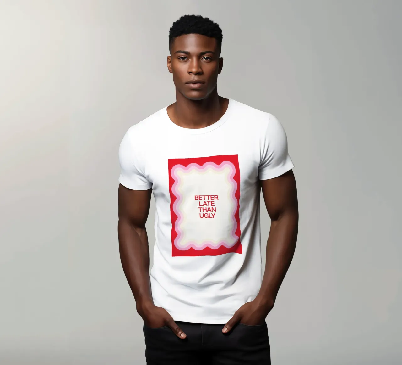 Better Late Than Ugly t-shirt da Attaboy Dsgn