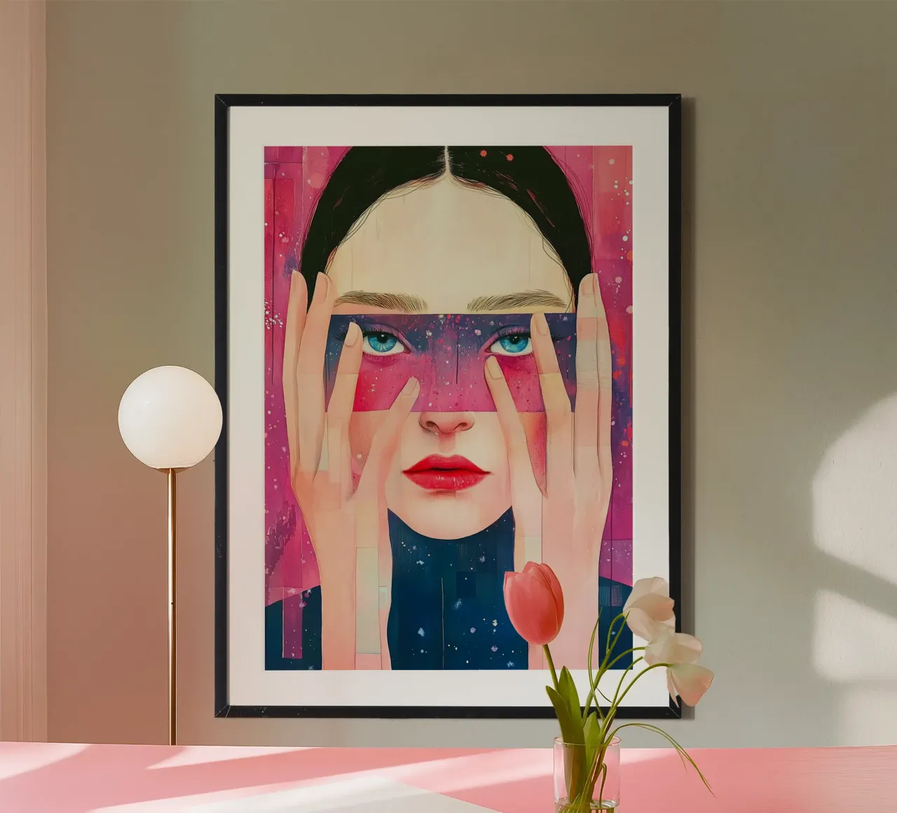 Quiérete a ti mismo poster con marco de madera de Justyna Jaszke JBJart