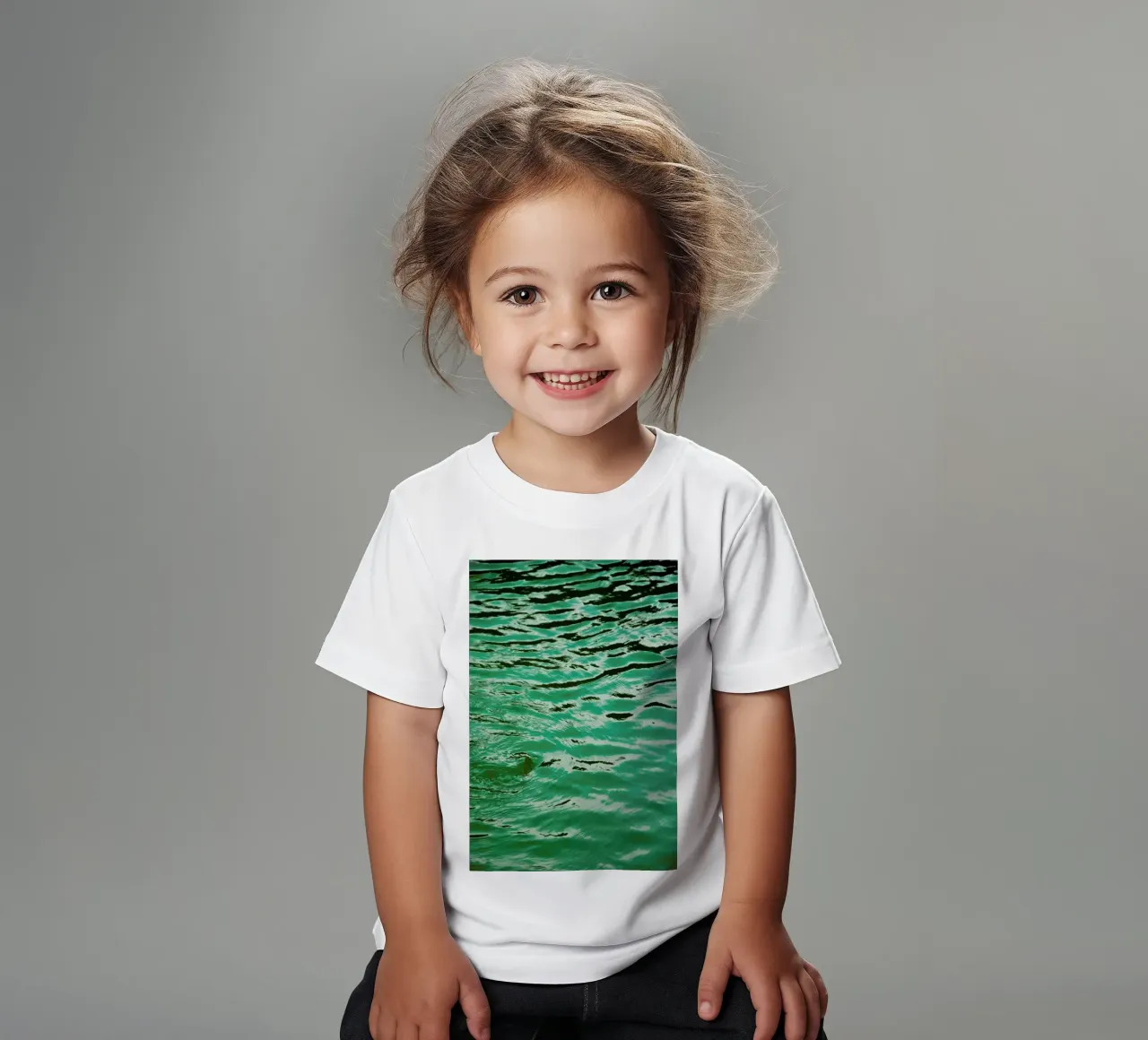 Mint Petrol Blue kids t-shirt by Studio Nahili