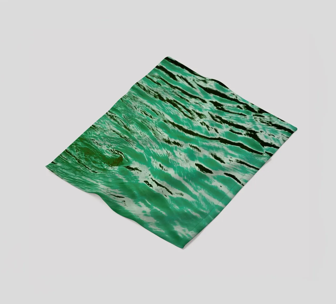 Mint Petrol Blue fleece blanket by Studio Nahili