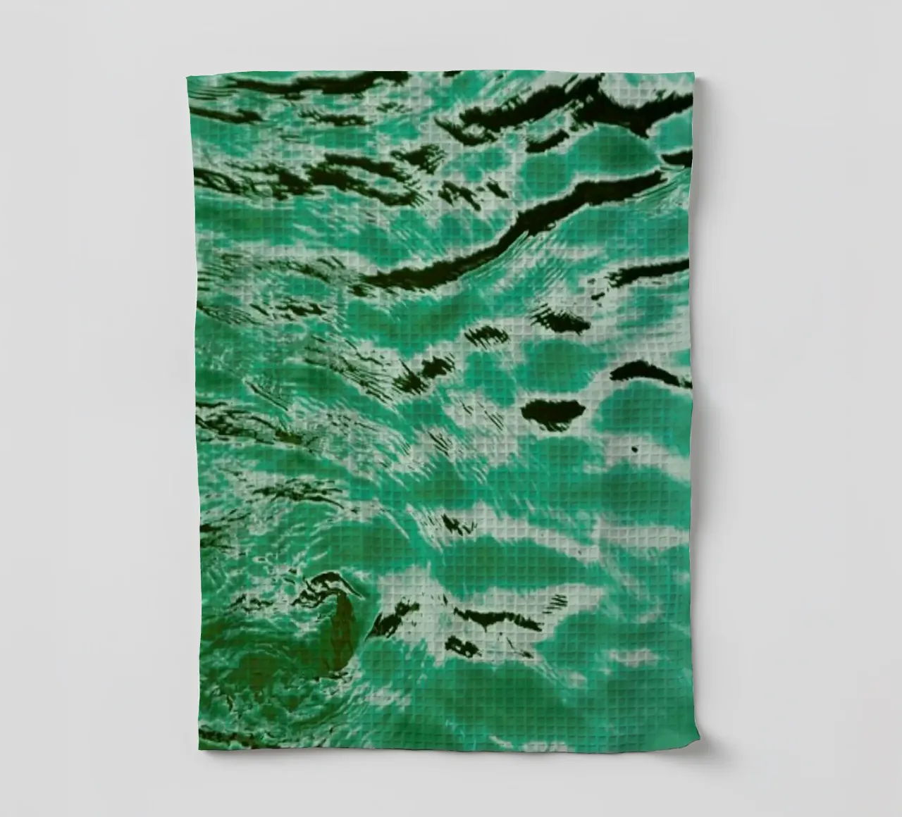 Mint Petrol Blue tea towel by Studio Nahili
