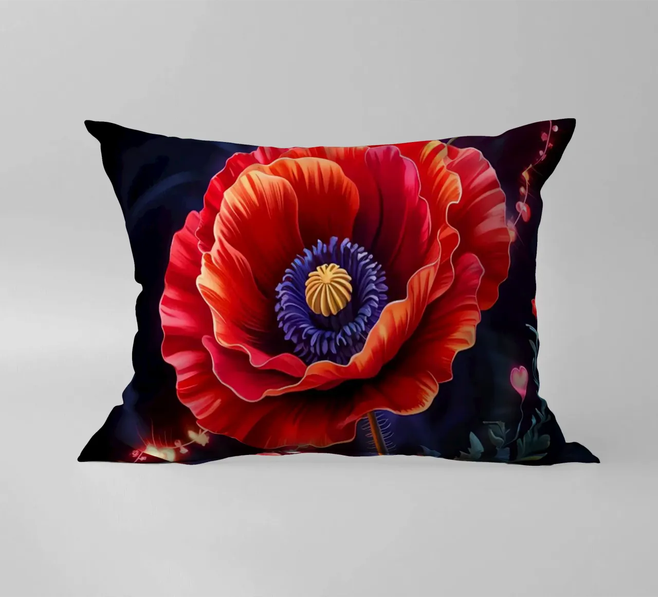 Red Flower Glowing cuscino da Jeff Studio