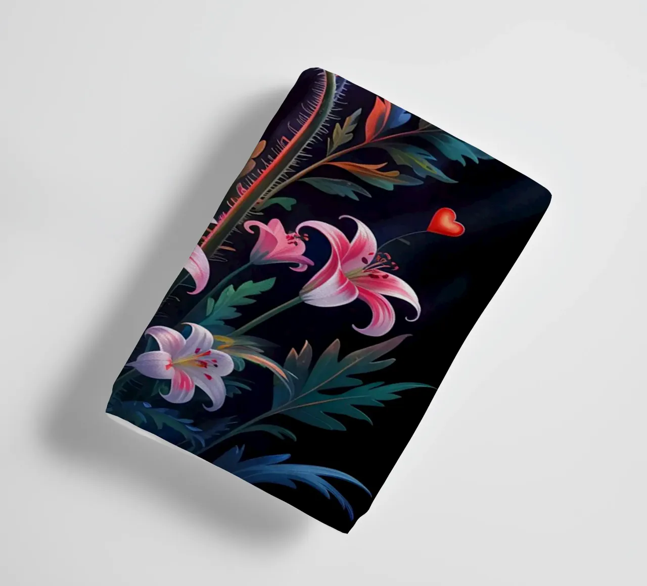Red Flower Glowing asciugamano da bagno da Jeff Studio