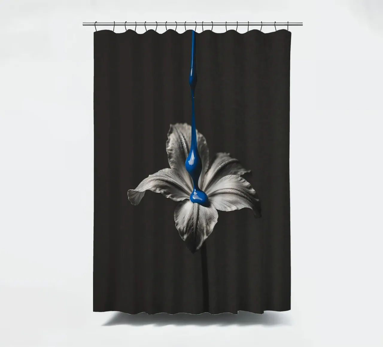 Blue Bloom cortina de baño de BLICKPUNKT