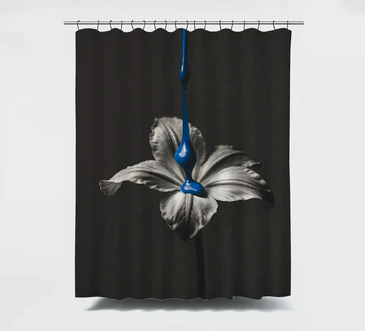 Blue Bloom cortina de baño de BLICKPUNKT