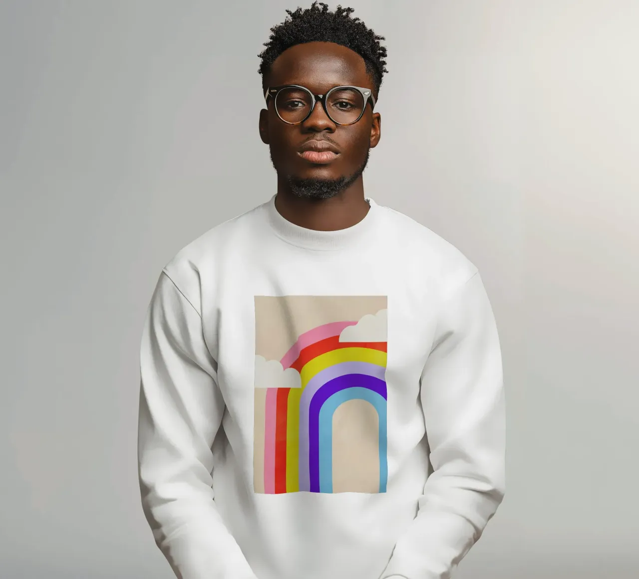 Rainbow and Clouds sweat de Little Flourishes