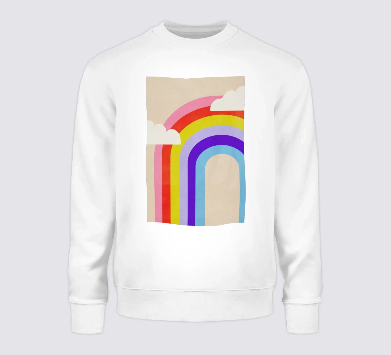 Rainbow and Clouds felpa da Little Flourishes