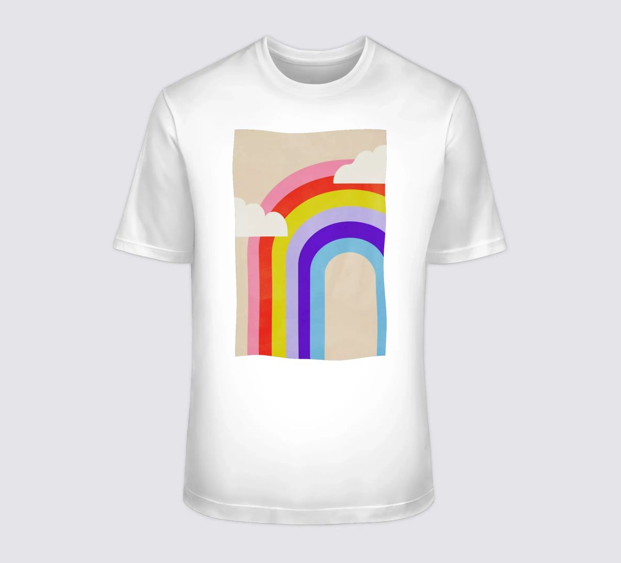 Rainbow and Clouds t-shirt da Little Flourishes