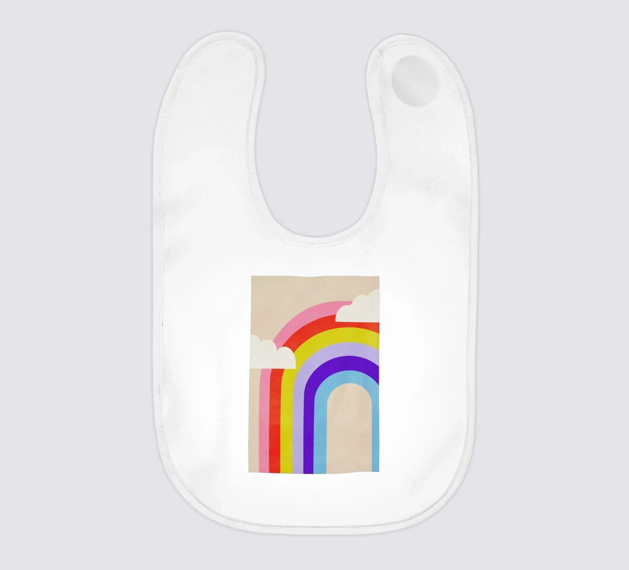 Rainbow and Clouds bavaglino da Little Flourishes