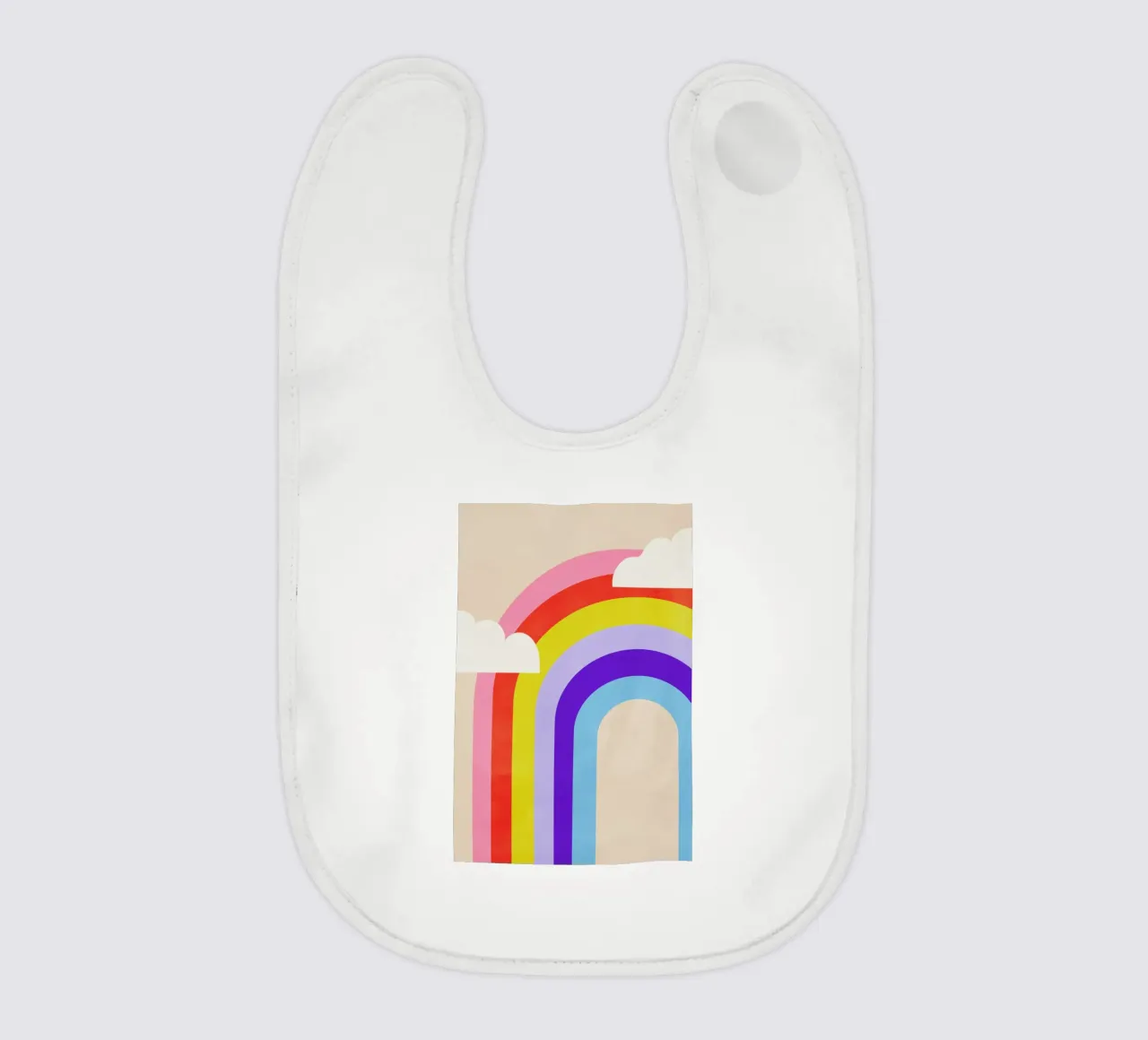 Rainbow and Clouds bavaglino da Little Flourishes