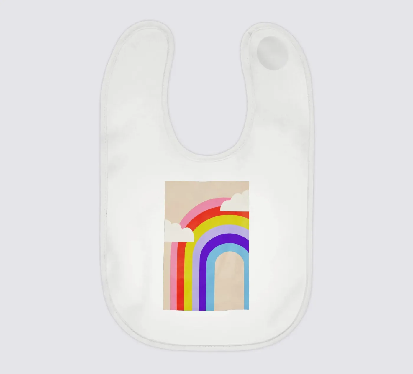 Rainbow and Clouds bavaglino da Little Flourishes