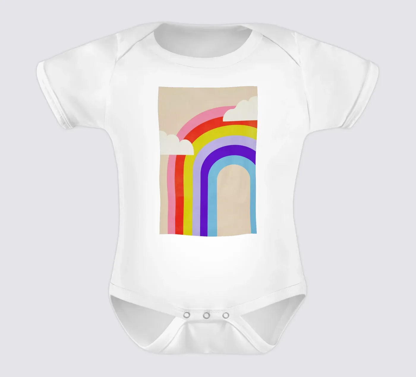 Rainbow and Clouds body bébé de Little Flourishes