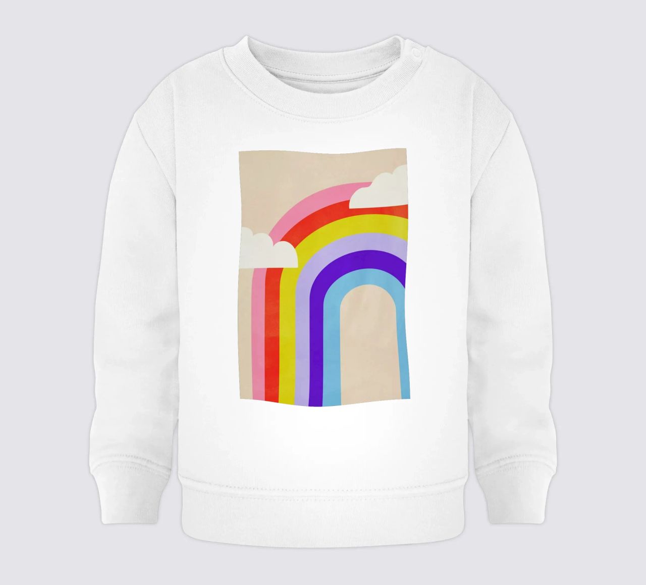 Rainbow and Clouds felpa neonato da Little Flourishes