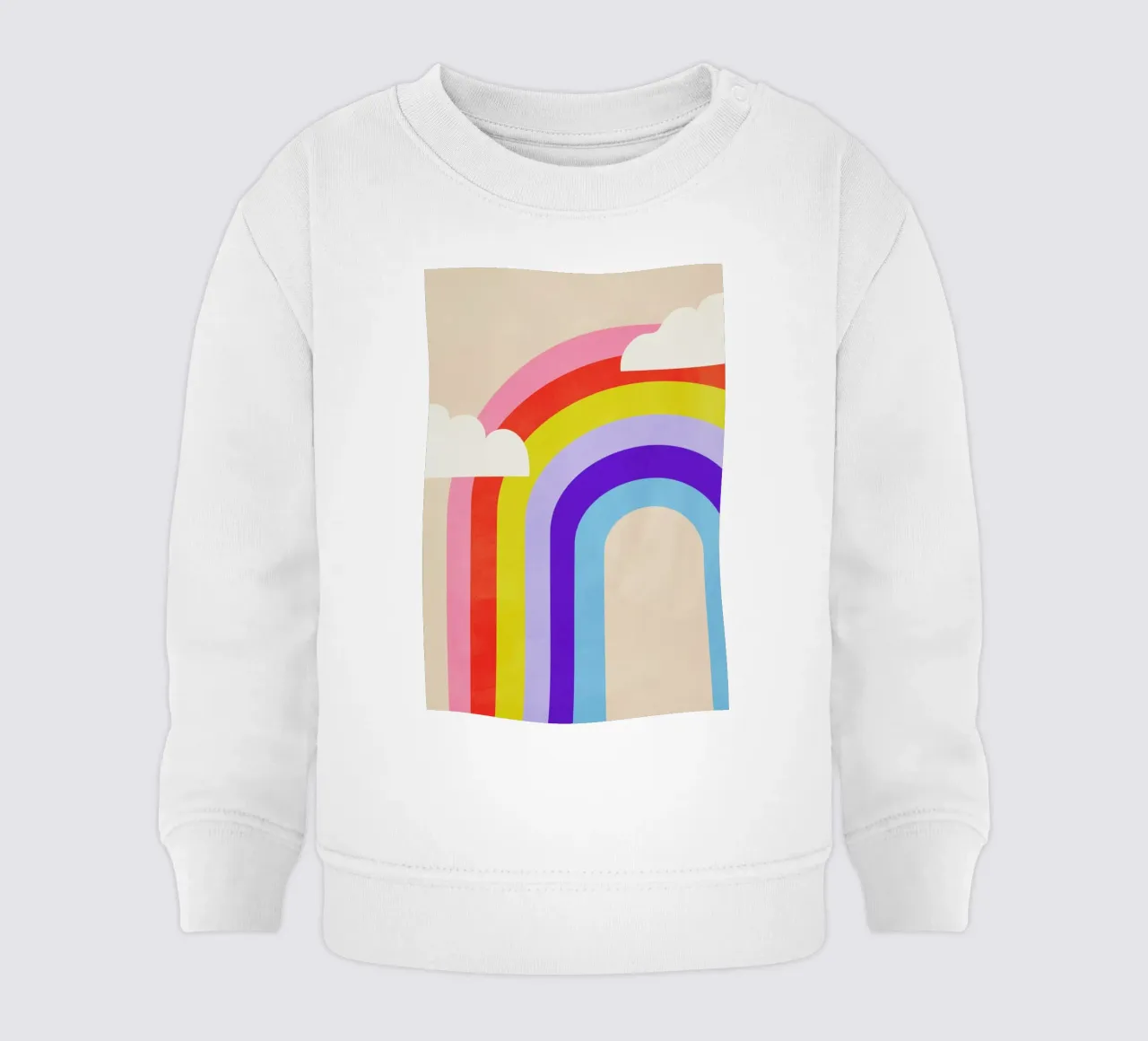 Rainbow and Clouds felpa neonato da Little Flourishes