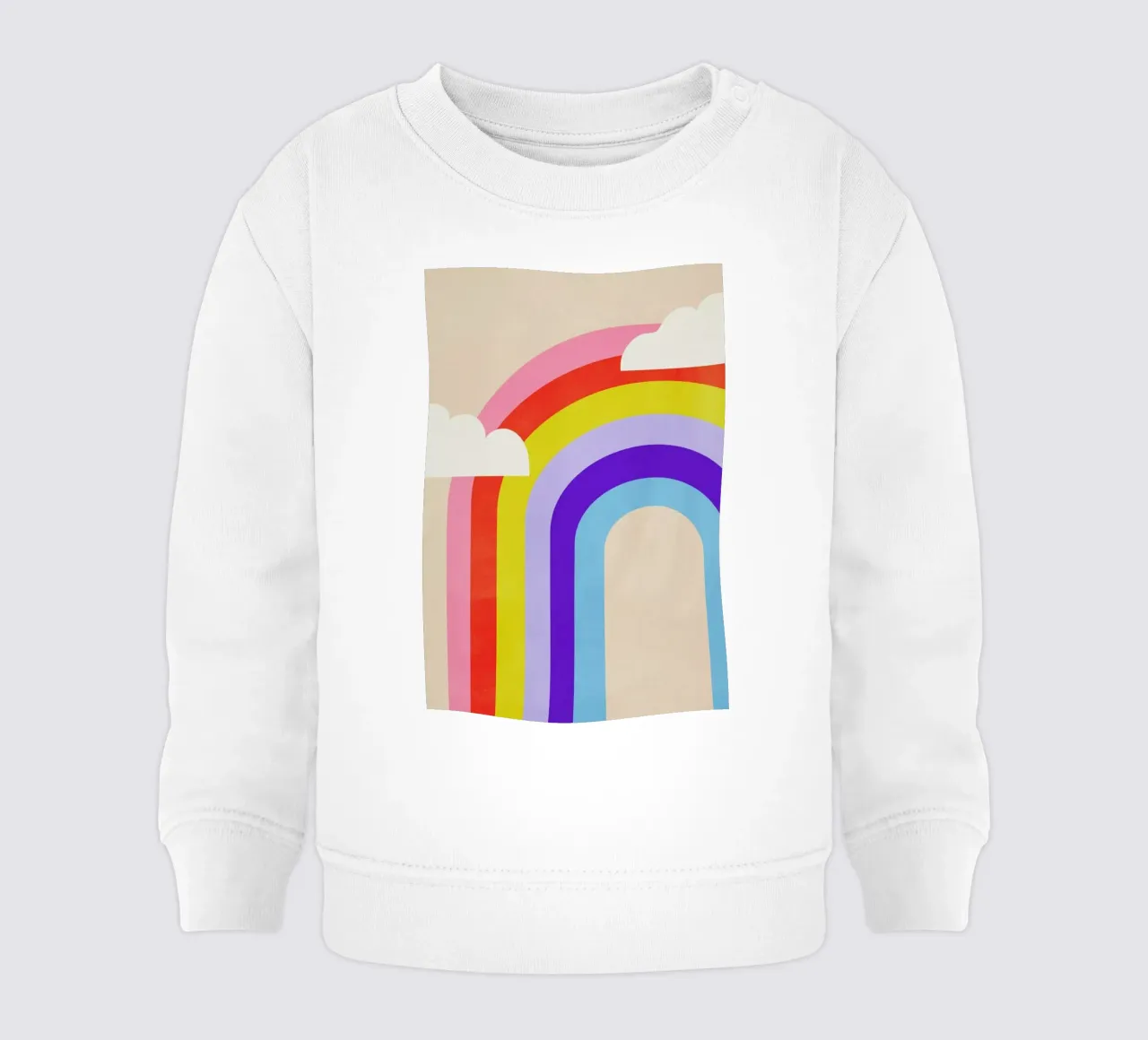 Rainbow and Clouds Baby Sweatshirt von Little Flourishes