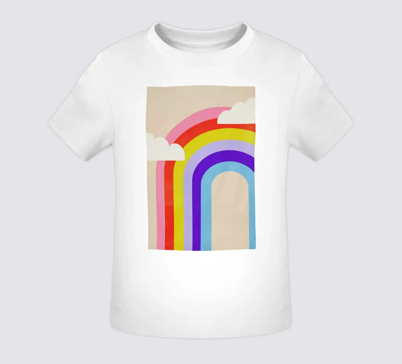 Rainbow and Clouds maglietta neonato da Little Flourishes