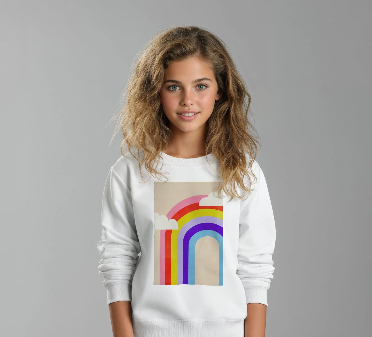 Rainbow and Clouds felpa bambino da Little Flourishes