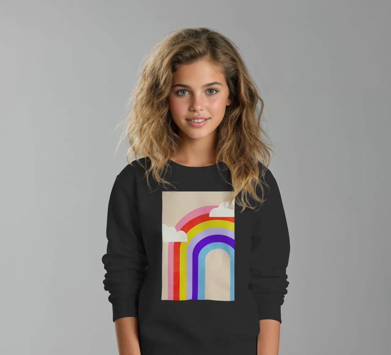 Rainbow and Clouds felpa bambino da Little Flourishes