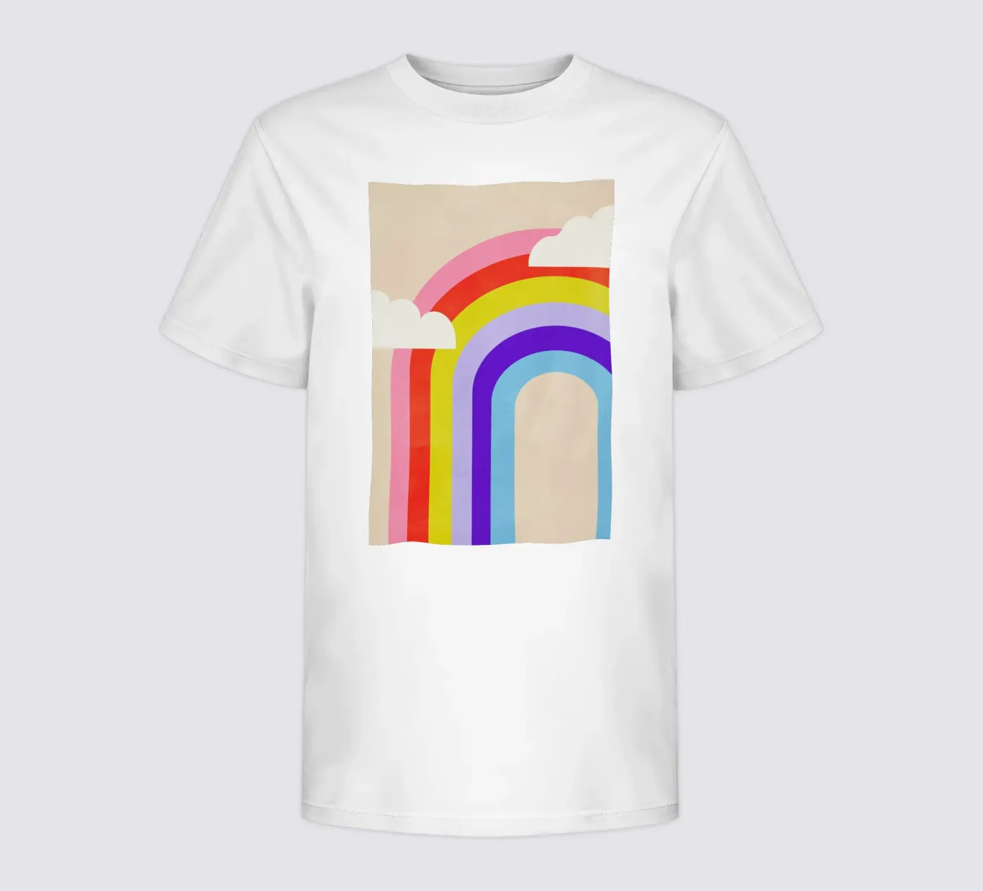 Rainbow and Clouds t-shirt bambini da Little Flourishes