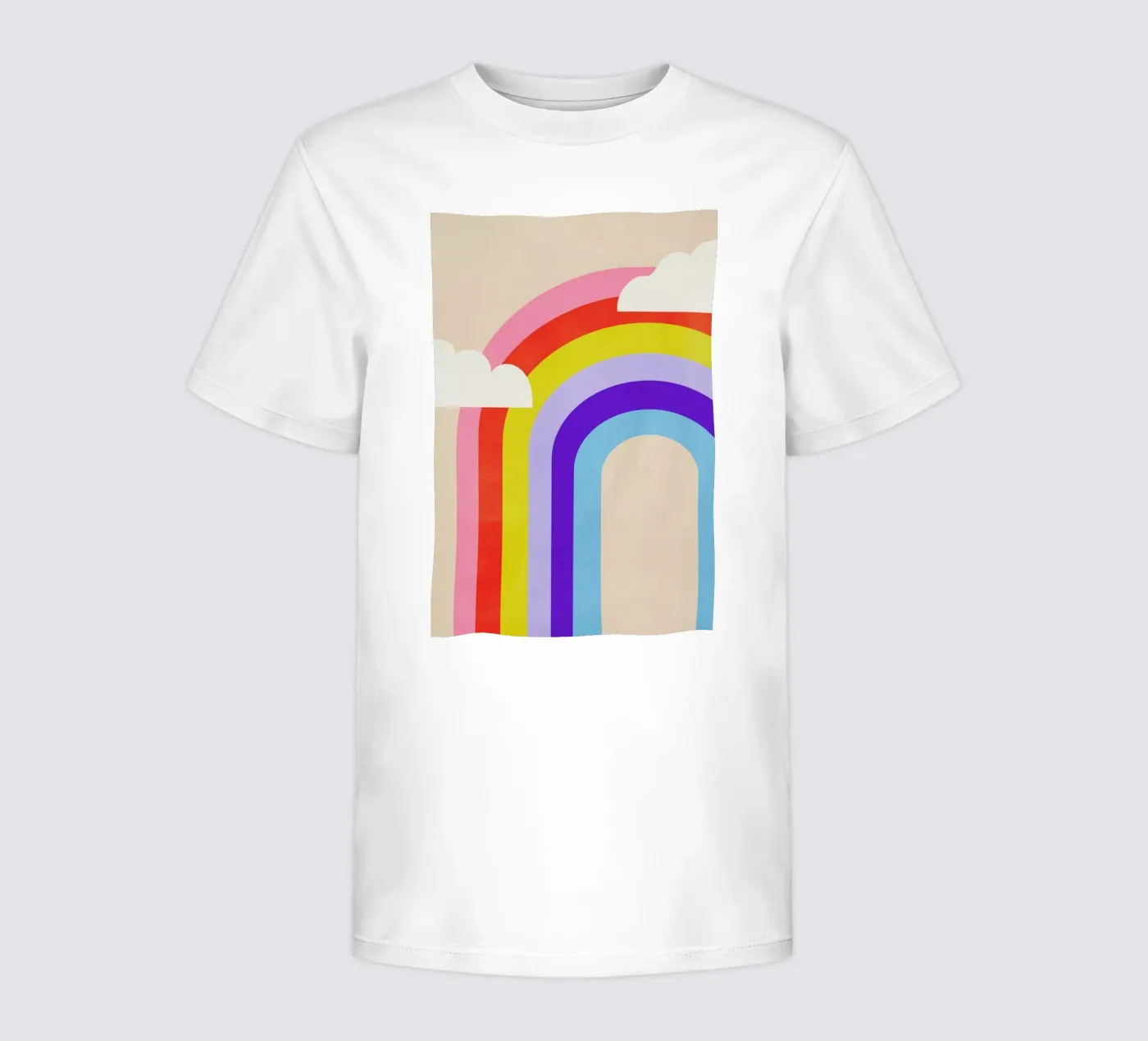 Rainbow and Clouds t-shirt bambini da Little Flourishes