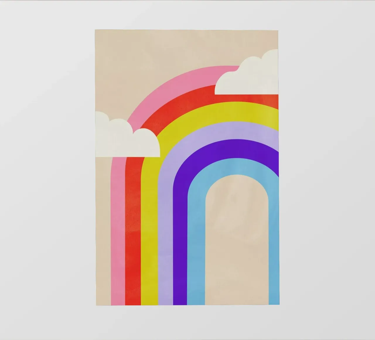 Rainbow and Clouds telo in pvc da Little Flourishes