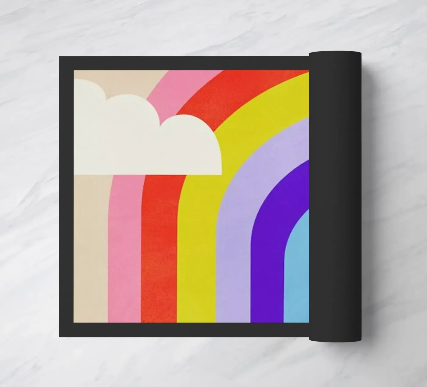 Rainbow and Clouds deurmat van Little Flourishes
