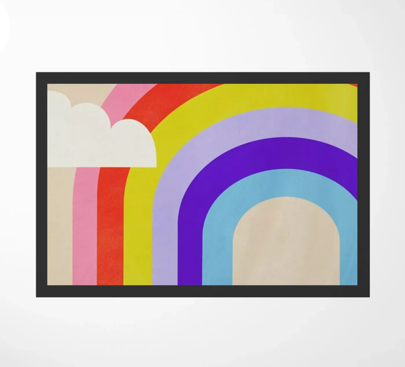 Rainbow and Clouds deurmat van Little Flourishes