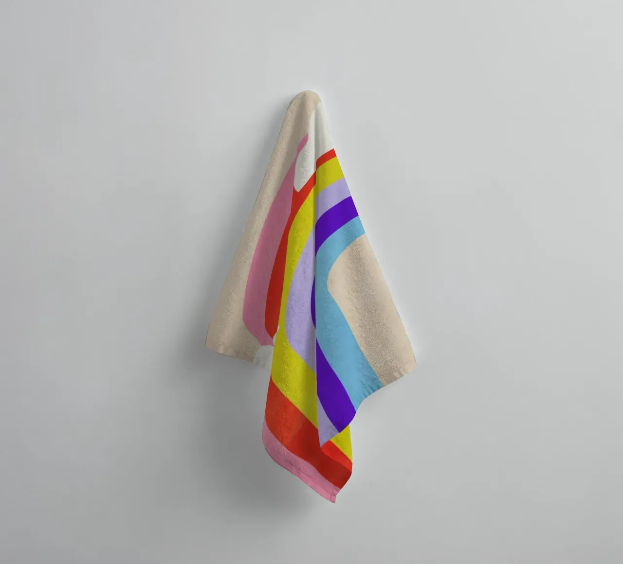 Rainbow and Clouds serviette de bain de Little Flourishes