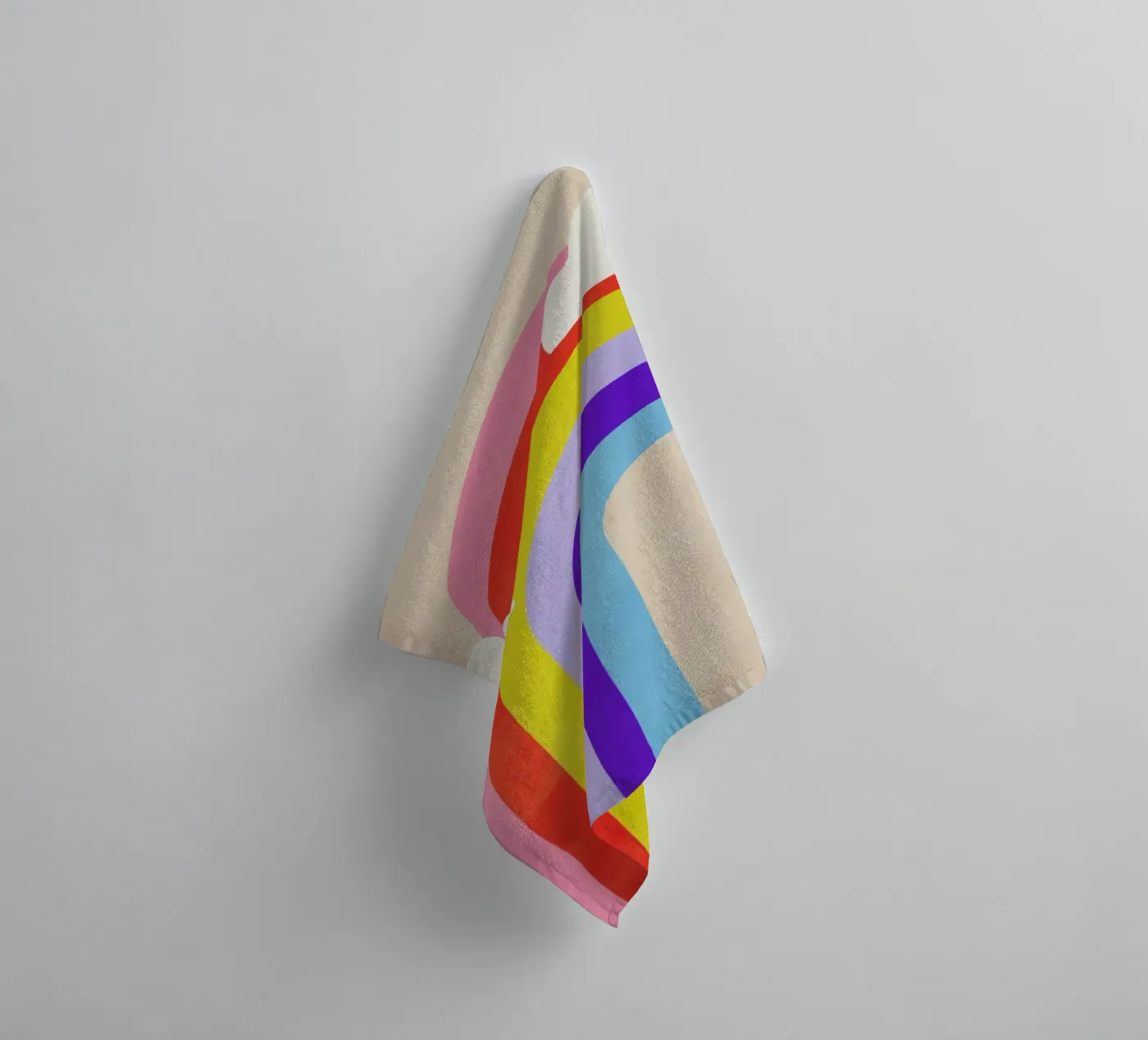Rainbow and Clouds asciugamano da bagno da Little Flourishes