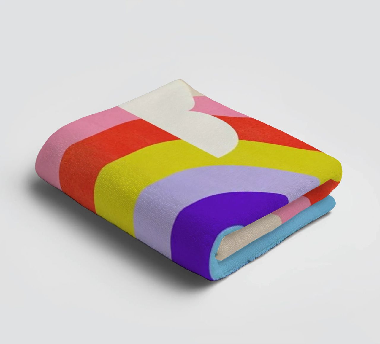 Rainbow and Clouds towel by Little Flourishes