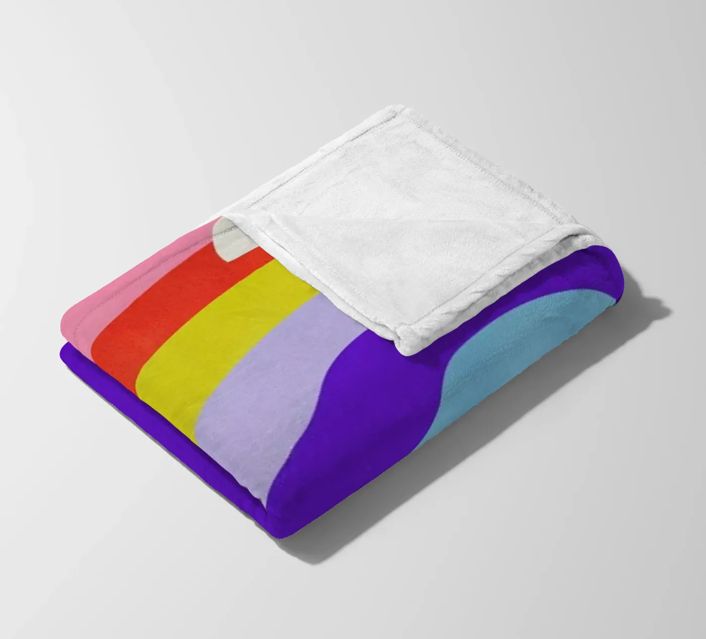 Rainbow and Clouds fleecedeken van Little Flourishes