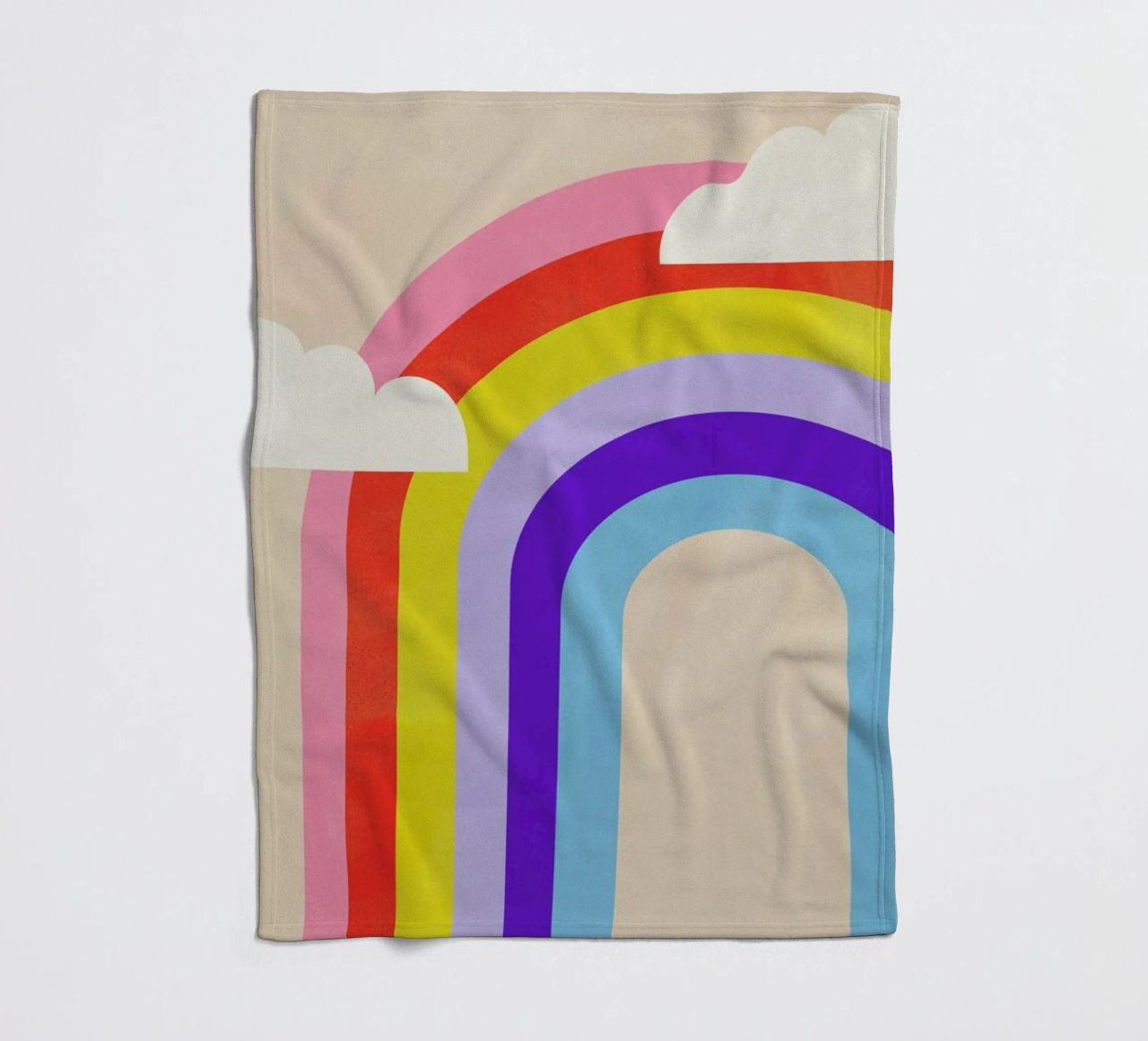 Rainbow and Clouds coperta in pile da Little Flourishes