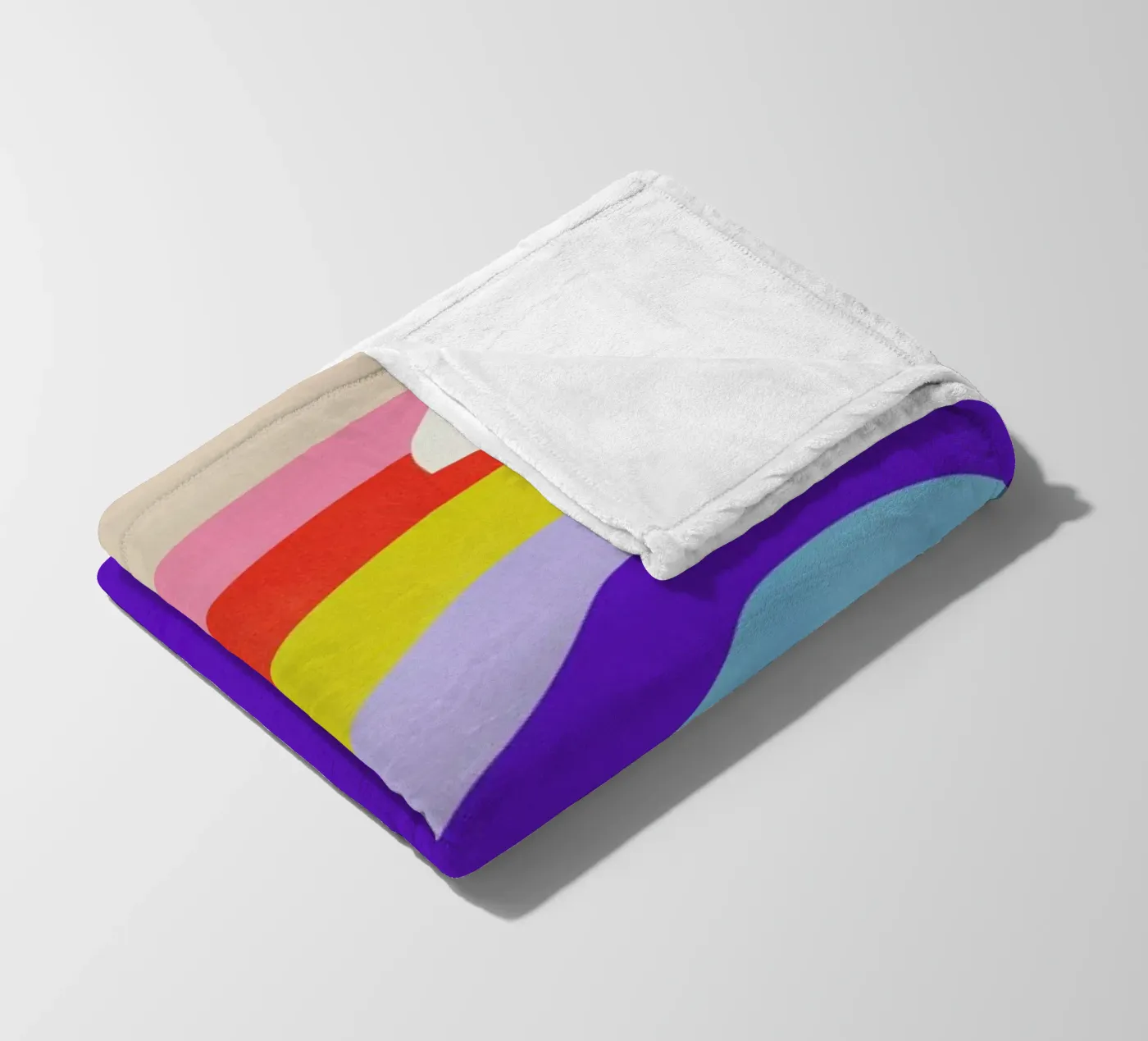 Rainbow and Clouds fleecedeken van Little Flourishes