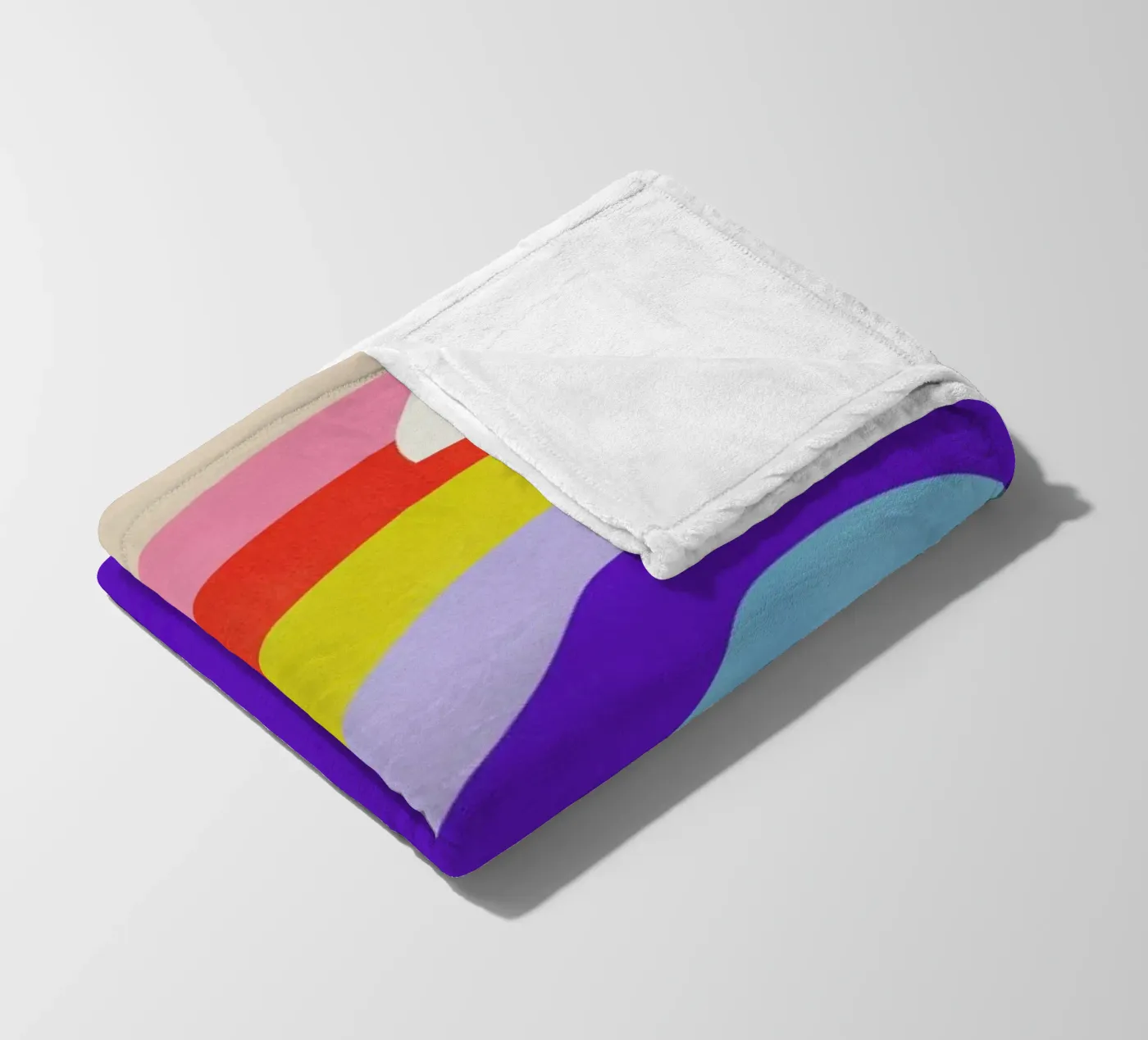 Rainbow and Clouds fleecedeken van Little Flourishes