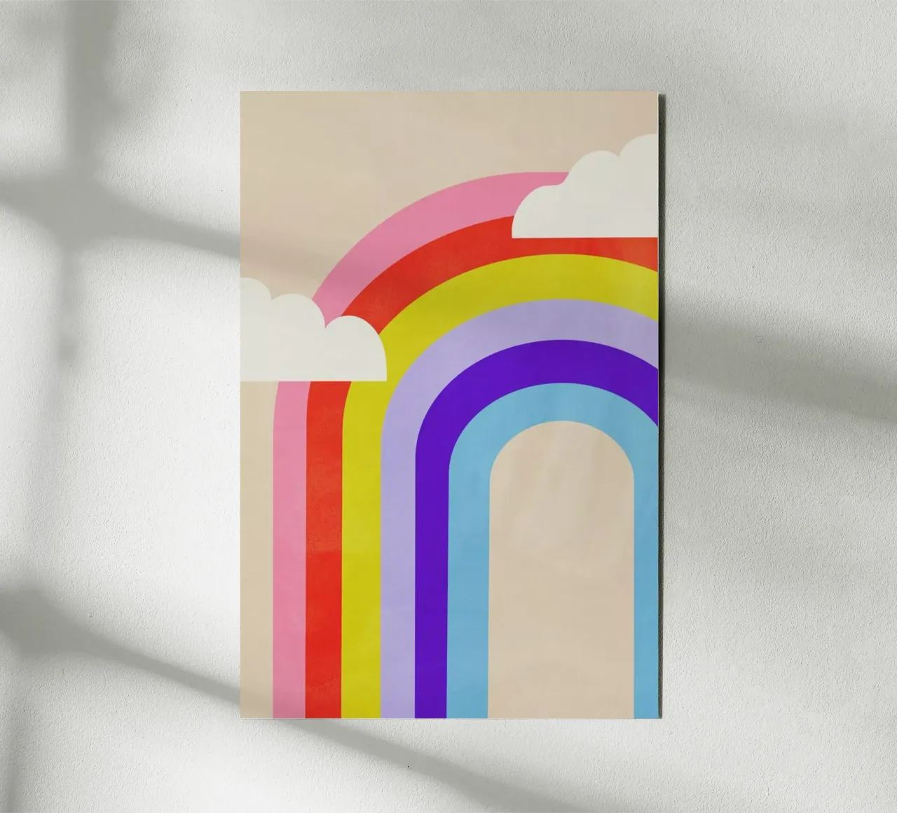 Rainbow and Clouds alluminio dibond da Little Flourishes