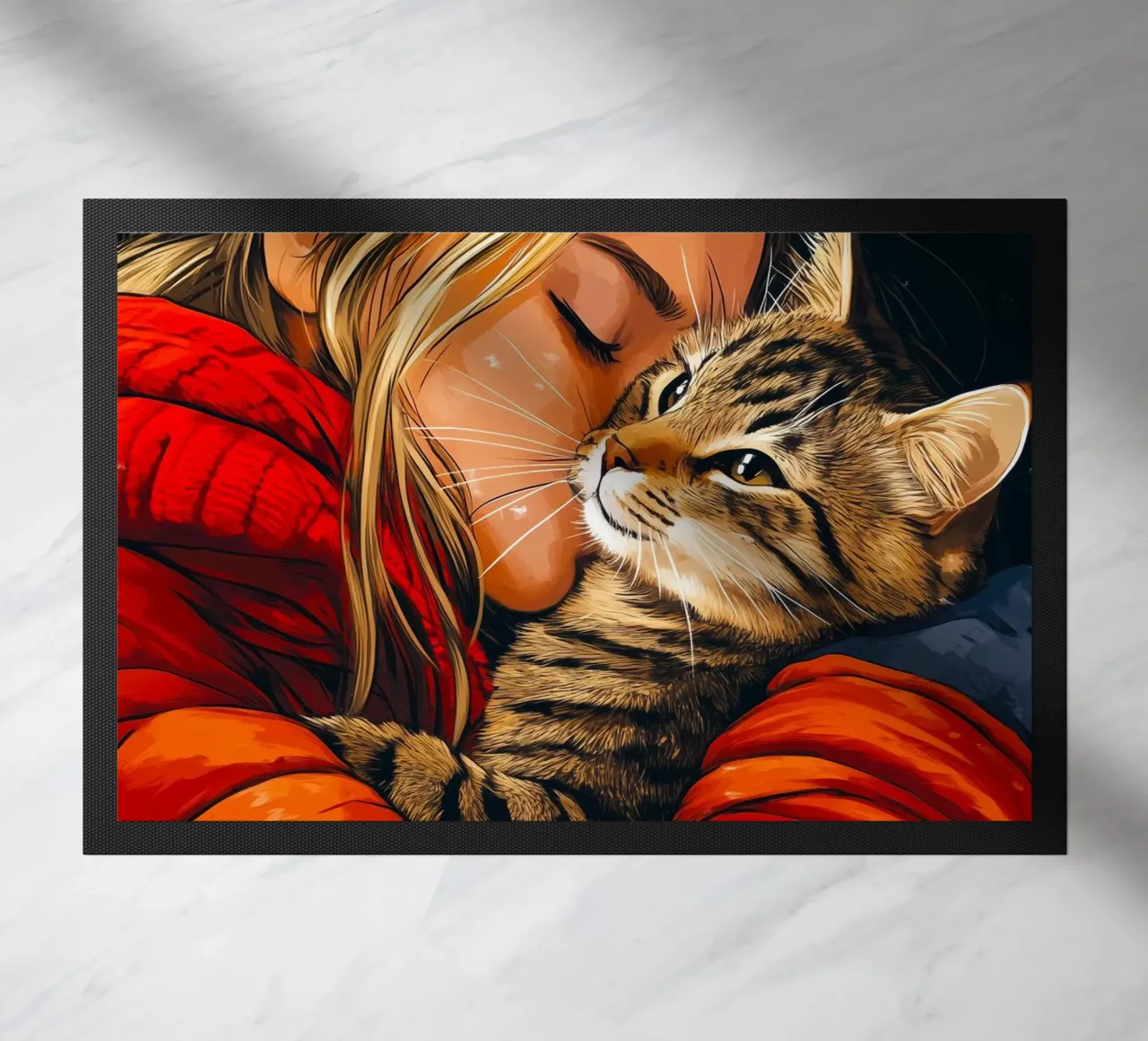 Ti amo gattino 1 zerbino da Justyna Jaszke JBJart