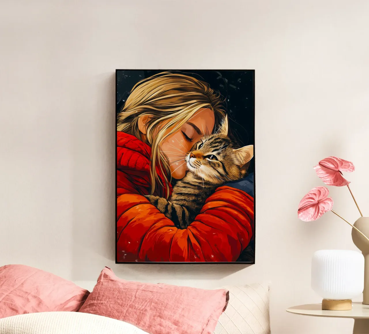I love you kitty 1 acrylic glass by Justyna Jaszke JBJart