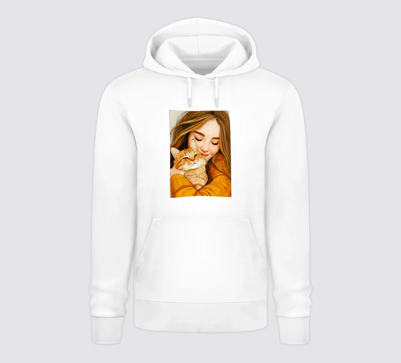 Ti amo gattino 2 felpa con cappuccio da Justyna Jaszke JBJart