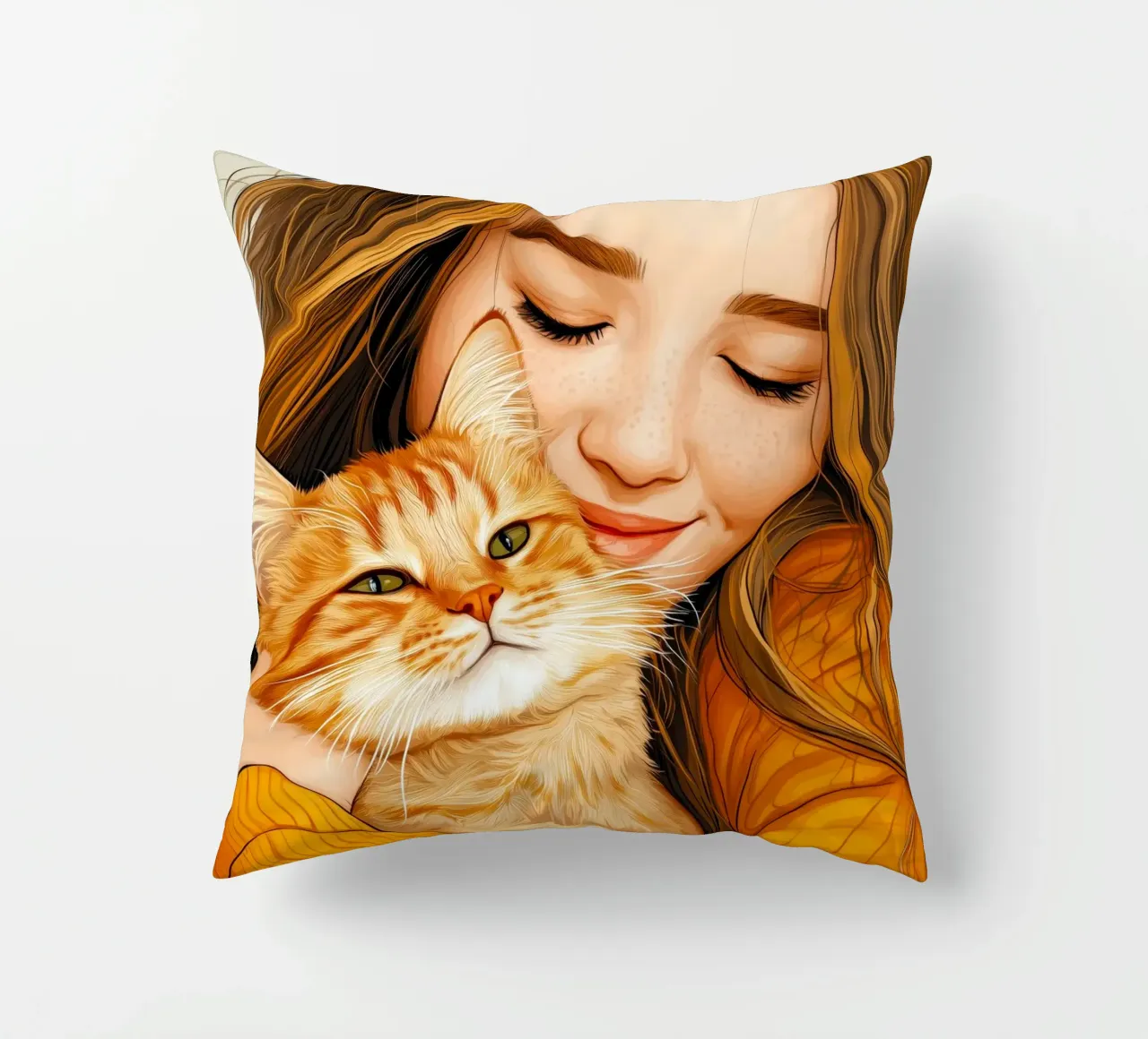 Ti amo gattino 2 cuscino da Justyna Jaszke JBJart