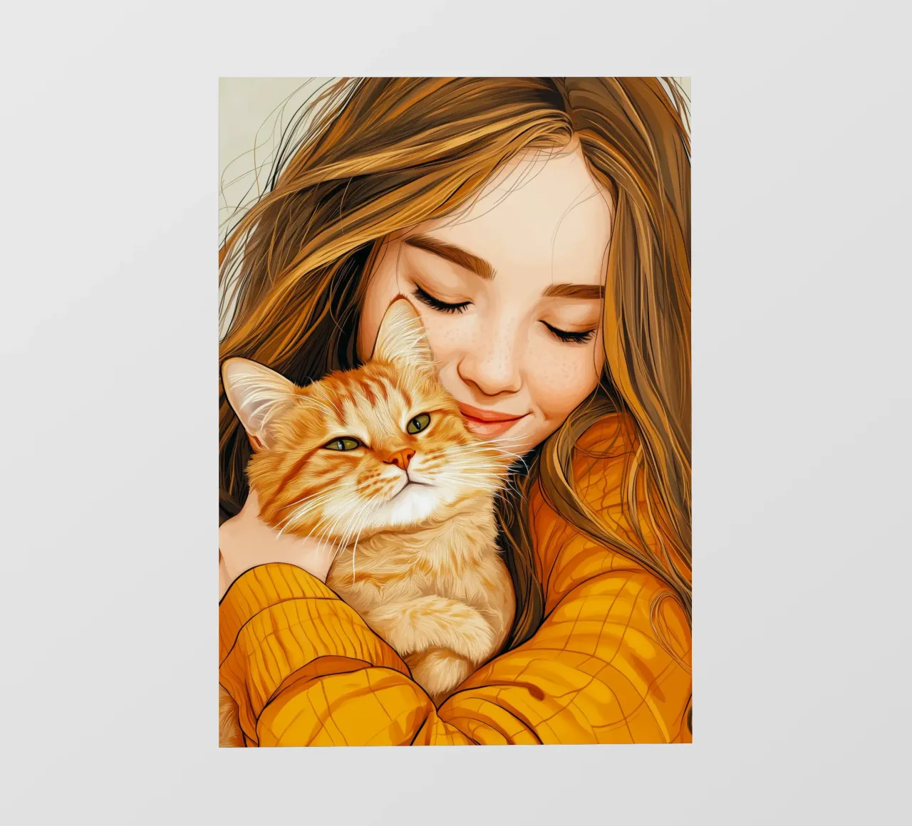 Ti amo gattino 2 telo in pvc da Justyna Jaszke JBJart