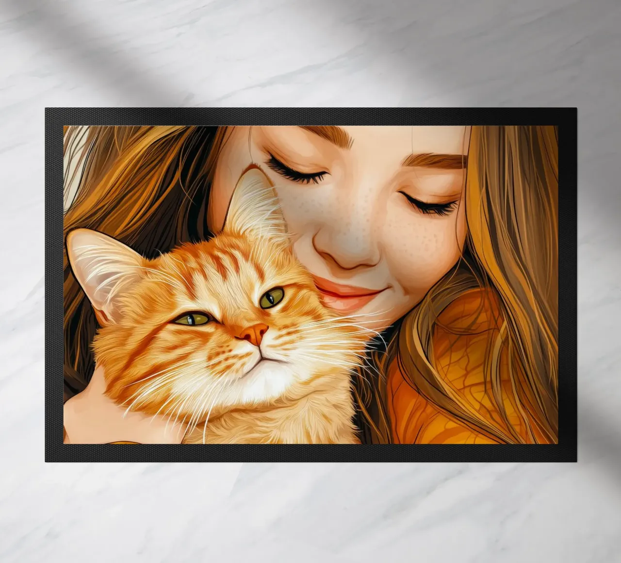 Ti amo gattino 2 zerbino da Justyna Jaszke JBJart
