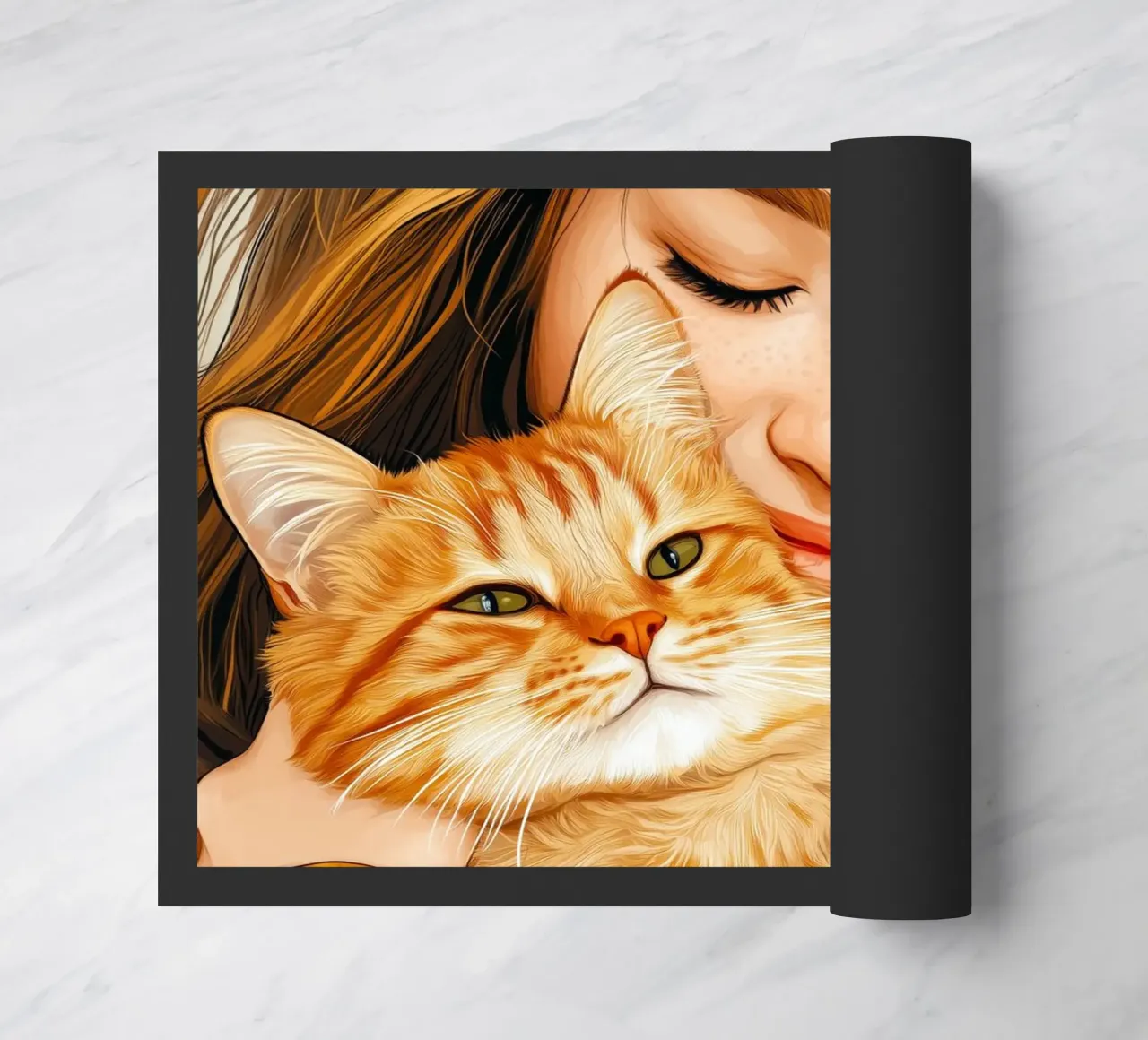 Ti amo gattino 2 zerbino da Justyna Jaszke JBJart