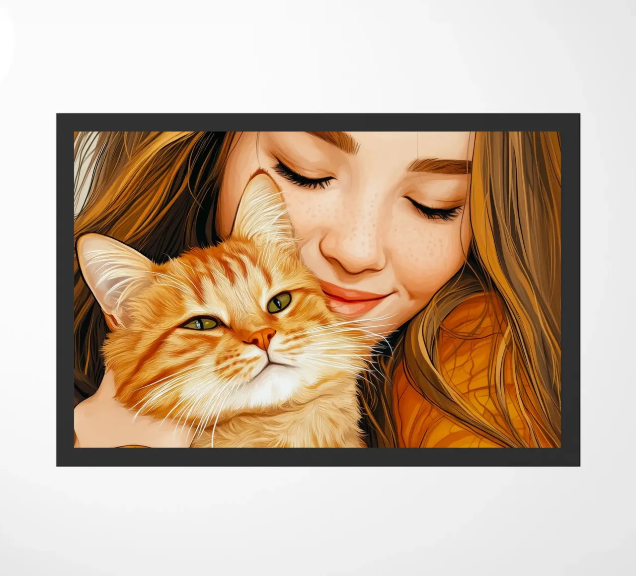 Ti amo gattino 2 zerbino da Justyna Jaszke JBJart