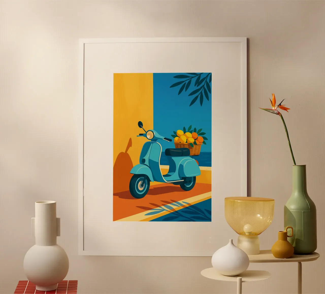 Citrus Coast Cruiser poster con telaio in plastica da Mosaic Dialogue