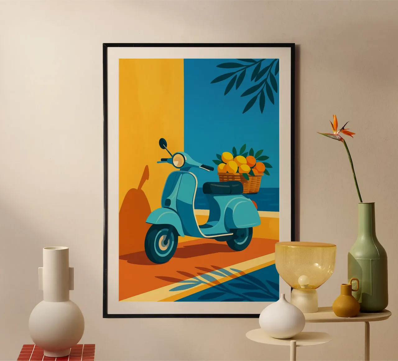 Citrus Coast Cruiser poster con telaio in plastica da Mosaic Dialogue